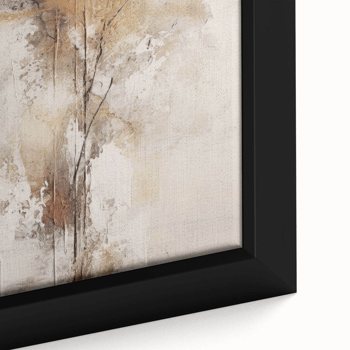 Close-up of a framed abstract modern wall art piece showcasing vibrant colors and geometric shapes, ideal for contemporary decor.