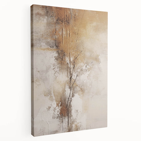 Abstract modern wall art collection featuring vibrant colors and geometric shapes on stretched canvas, showcased in a side view to highlight depth and texture.