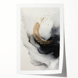 Abstract modern wall art print showcasing vibrant colors and geometric shapes, rolled for easy framing and display in contemporary spaces.