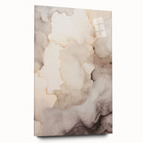 Abstract modern wall art collection displayed in a sleek acrylic glass frame, showcasing vibrant colors and geometric patterns, ideal for contemporary decor.