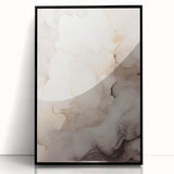 Framed abstract modern wall art collection featuring vibrant colors and geometric shapes on a black background, ideal for contemporary decor.