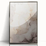 Framed abstract modern wall art featuring a silver acrylic design with geometric patterns, perfect for contemporary home decor.