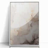 Framed abstract modern wall art design featuring vibrant colors and geometric shapes, displayed against a white background for a contemporary look.