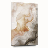 Abstract modern wall art collection featuring vibrant acrylic glass design, showcasing a side view without pins, perfect for contemporary decor.