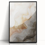 Framed abstract modern wall art in black acrylic, showcasing vibrant geometric shapes and colorful patterns that enhance contemporary decor.