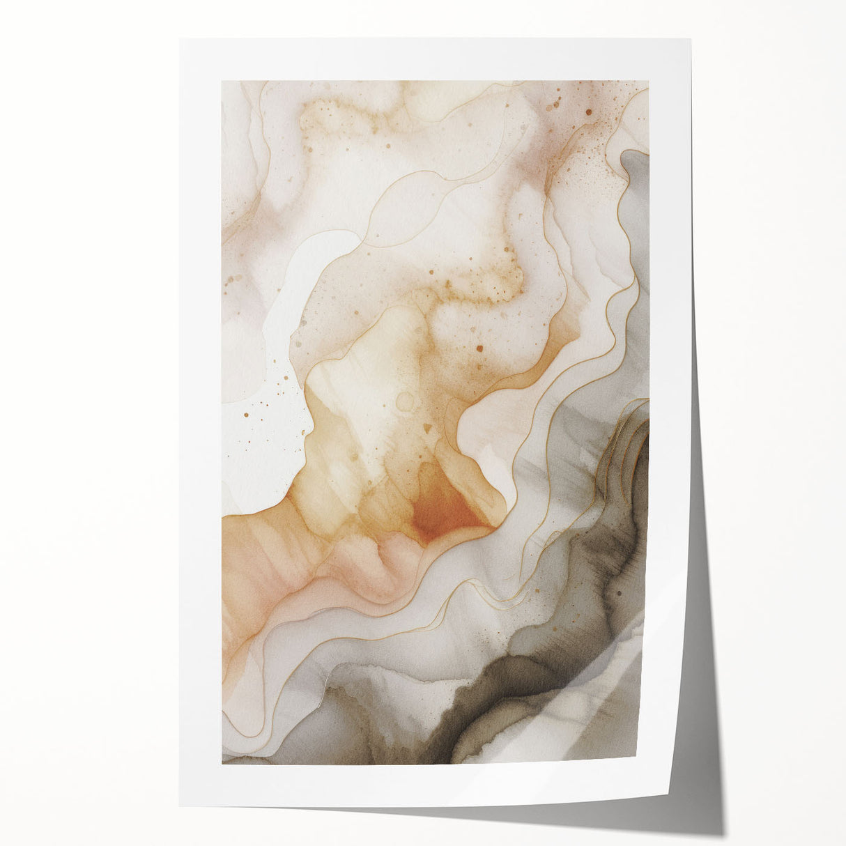 Abstract modern wall art design showcasing vibrant colors and geometric shapes, printed on high-quality material, ideal for contemporary decor.