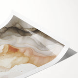 Abstract modern wall art featuring vibrant colors and geometric shapes in a rolled print, perfect for contemporary home decor.