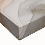 Close-up of an abstract modern design wall art piece on stretched canvas, showcasing vibrant colors and intricate patterns, perfect for contemporary decor.