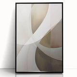 Framed abstract modern wall art collection featuring a sleek black frame and vibrant colors, ideal for contemporary home decor, showcasing artistic design elements.