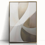 Framed modern abstract wall art design featuring a gold-accented acrylic front, showcasing vibrant colors and geometric shapes, perfect for contemporary decor.