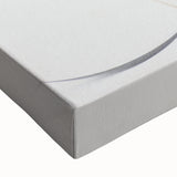 Close-up of an abstract modern design stretched canvas wall art featuring vibrant colors and geometric shapes, showcasing intricate textures and artistic details. Ideal for contemporary home decor.