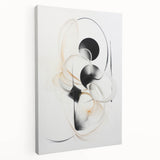 Stretched canvas wall art showcasing an abstract modern design with vibrant colors, perfect for contemporary home decor, displayed from a side view.