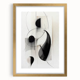 Abstract modern wall art featuring a gold-framed design with a mat, showcasing vibrant colors and geometric patterns, ideal for contemporary decor.