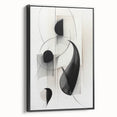 Abstract modern wall art collection featuring a framed canvas with a sleek black side view, showcasing vibrant geometric patterns and colors, ideal for contemporary decor. Perfect addition to enhance interior spaces like living rooms or offices, promoting creativity and style.
