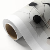 Abstract modern design wall art collection on rolled canvas, showcasing vibrant colors and dynamic shapes, ideal for contemporary home decor. The artwork is elegantly packaged in a durable cardboard tube for safe shipping.