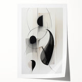 Abstract modern design wall art print featuring vibrant colors and geometric shapes, rolled for easy shipping in a protective tube, perfect for contemporary decor.