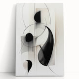 Abstract modern design wall art collection featuring vibrant swirling colors and geometric shapes on stretched canvas, perfect for contemporary home decor.