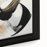 Close-up of a framed abstract modern wall art piece showcasing vibrant colors and intricate patterns, perfect for contemporary home decor. Ideal for enhancing living spaces with artistic flair.