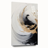 Abstract modern wall art collection displayed in acrylic glass, showcasing vibrant colors and geometric patterns, ideal for contemporary home decor.