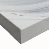 Close-up of a vibrant abstract modern design wall art piece featuring bold colors and intricate patterns on stretched canvas, perfect for contemporary home decor.