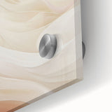 Close-up of an abstract modern wall art collection featuring vibrant colors and geometric shapes on acrylic glass, perfect for contemporary decor.