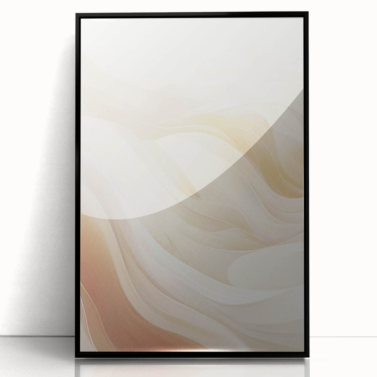 Framed abstract modern wall art collection showcasing vibrant colors and geometric shapes, set against a sleek black frame for contemporary decor.