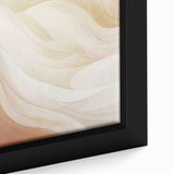 Abstract modern wall art collection featuring three vibrant framed canvas pieces with geometric patterns, showcasing bold colors and textures.