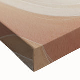 Close-up of a modern abstract wall art collection on stretched canvas, showcasing vibrant colors and fluid shapes, ideal for contemporary decor.