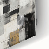 Close-up of a vibrant abstract modern wall art piece, showcasing intricate designs in bold colors, crafted on acrylic glass, perfect for contemporary decor.