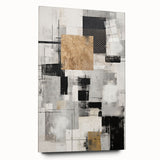 Abstract modern wall art collection displayed in a sleek acrylic frame, showcasing vibrant colors and dynamic shapes, perfect for contemporary home decor.