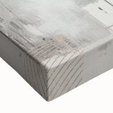 Close-up of an abstract modern design wall art piece showcasing vibrant colors and intricate patterns on stretched canvas, perfect for contemporary home decor.