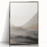 Framed abstract modern wall art design showcasing vibrant colors and geometric shapes in a sleek silver frame, perfect for contemporary home decor.