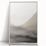 Framed acrylic wall art featuring an abstract modern design with vibrant colors and geometric shapes, set against a white background, ideal for contemporary decor.