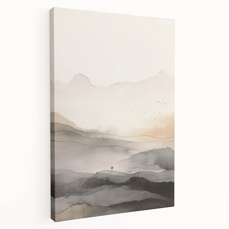 Stretched canvas wall art showcasing an abstract modern design with vibrant colors and geometric patterns, perfect for contemporary home decor or office spaces.