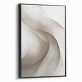 Framed canvas wall art featuring an abstract modern design in shades of black and gray, showcasing a sleek side view ideal for contemporary decor. Perfect for enhancing living spaces or offices with a touch of sophistication.
