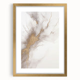 Abstract modern wall art collection framed in gold with a mat, showcasing a vibrant design, perfect for contemporary home decor, enhancing any living space.