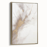 Framed canvas wall art featuring an abstract modern design with gold accents, showcasing a stylish side view that enhances contemporary decor aesthetics.
