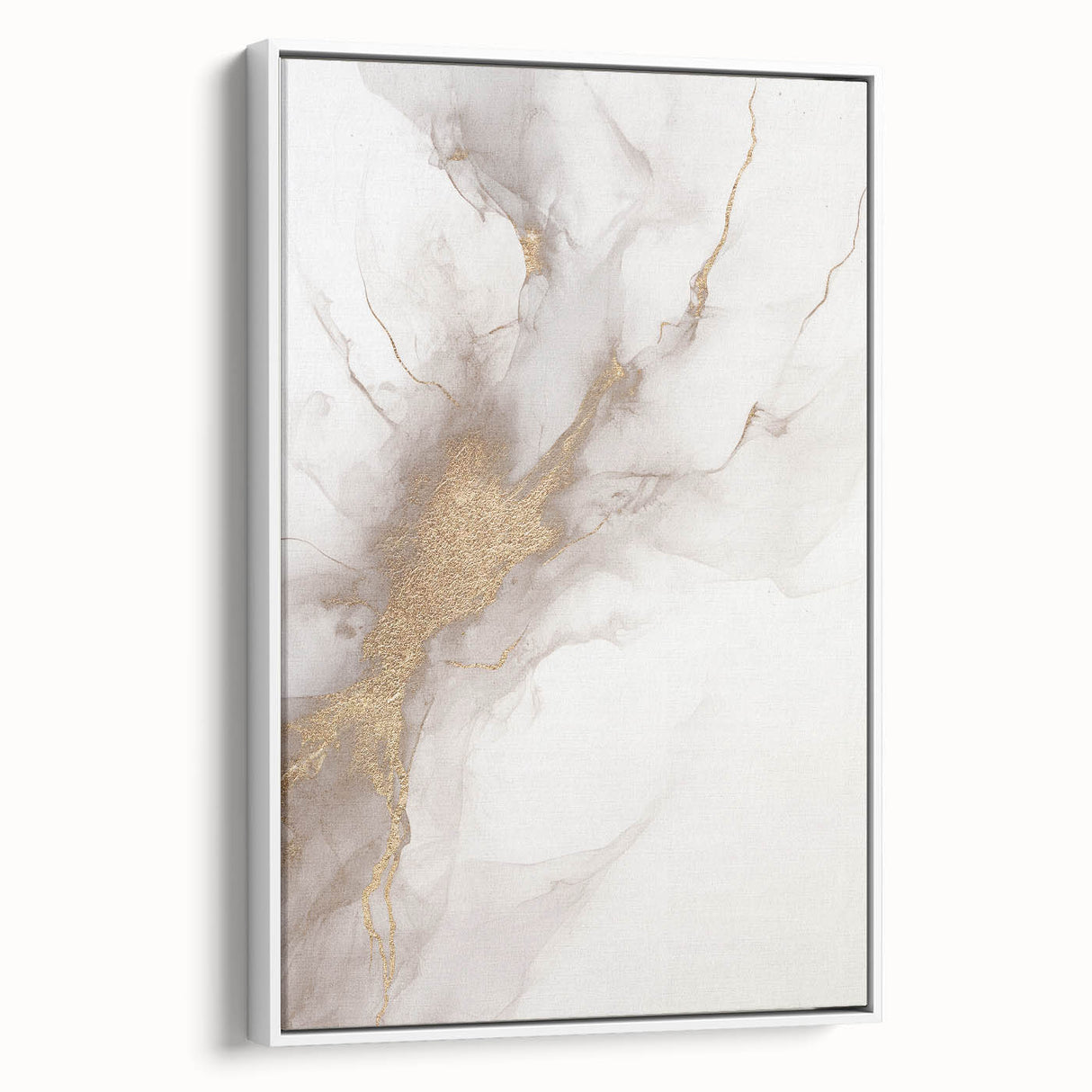 Framed abstract modern wall art collection showcasing vibrant colors and geometric shapes, displayed from a side view against a white background, ideal for contemporary decor.