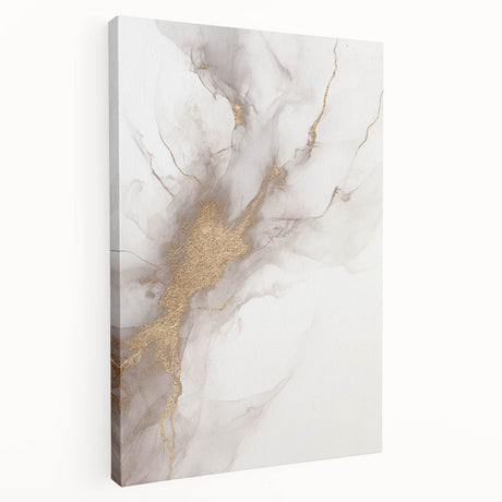 Abstract modern wall art collection featuring vibrant colors and geometric patterns on stretched canvas, displayed in a side view to highlight depth and texture.