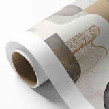 Vibrant abstract modern wall art design on rolled canvas showcasing bold colors and dynamic shapes, ideal for contemporary home decor. Perfect for adding a unique artistic touch to any living space.