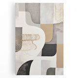 Abstract modern wall art collection featuring vibrant colors and geometric patterns on a stretched canvas, perfect for contemporary home decor.