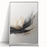 Framed abstract modern wall art collection showcasing vibrant colors and geometric patterns, set against a white background for a contemporary aesthetic.