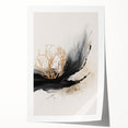 Abstract modern wall art print showcasing vibrant colors and geometric patterns, rolled and ready for display, emphasizing contemporary design aesthetics.