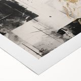 Abstract modern wall art design showcasing vibrant colors and geometric shapes on rolled canvas, ideal for contemporary home decor and artistic expression.