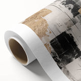 Vibrant abstract modern wall art design on rolled canvas, showcasing bold colors and dynamic shapes, perfect for contemporary home decor.