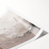 Abstract modern wall art print showcasing vibrant geometric shapes in shades of blue, orange, and yellow, rolled for easy shipping and display. Perfect for contemporary home decor.