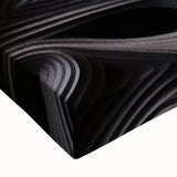 Close-up of a vibrant abstract modern design stretched canvas wall art featuring bold colors and intricate patterns, ideal for contemporary home decor.