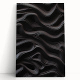 Abstract modern design wall art collection featuring colorful geometric shapes on stretched canvas, elegantly leaning against a neutral backdrop, perfect for contemporary home decor.