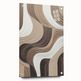 Abstract modern design wall art collection displayed in a side view, showcasing vibrant colors and intricate patterns, elegantly mounted with pins for contemporary decor.