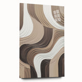 Abstract modern wall art collection featuring a side view of an acrylic glass display, showcasing vibrant colors and geometric shapes, perfect for contemporary home decor.